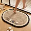 Alfombra Absorbente para Piso de Baño, Alfombra Antideslizante de Tierra de Diatomeas para Entrada de Baño, Zona del Lavabo y Alfombra Gruesa para Baño