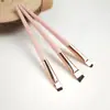 Paquete de Tres Pinceles Delineadores de Ojos de Hoja, Pincel Ultra Fino para Cejas, Pincel para Sombras de Ojos Contorno de Párpado Inferior, Pincel de Hoja, Herramienta de Belleza