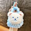 Porta-moedas Chaveiro Pingente Urso de Pelúcia Fofo Bolsa Criativa para Fone de Ouvido Mini Bolsa de Armazenamento Pequeno Presente