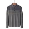 Camiseta de Manga Larga para Primavera y Otoño para Hombre Lel Hombres de Mediana Edad Bolsillo Transfronterizo Base Jersey Camiseta Polo para Hombre
