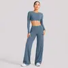Conjunto Esportivo de Manga Curta com Costas Nuas Transfronteiriço para Mulheres com Bojos Top Fitness Roupa Esportiva ao Ar Livre Roupa de Yoga