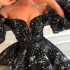 Vestido Five Points 2025 Falda de Lentejuelas para Mujer Tallas Grandes Moda Adecuado para Tallas Grandes Verano Manga de Capullo Mono Europeo y Americano