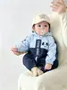 Macacão com Capuz de Manga Longa para Bebês para Primavera e Outono para Meninos e Meninas, Macacão Outerwear Fofo e Estiloso para Recém-Nascidos, Roupa para Lua de Mel