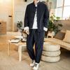 2024 Estilo Chino Ropa China de Invierno Chaqueta Traje Tang para Hombre Retro a la Moda Traje Husker Talla Grande con Forro Polar Traje Grueso