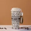 Caneca de Lírio do Vale Feita Sob Medida em Aço Inoxidável 316, Caneca Portátil para Uso Externo com Alça de Transporte, Uso Duplo para Carro e Uso Pessoal