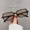 Gafas de Sol de Moda Ovaladas Estilo Retro Transfronterizas 2025 Gafas de Sol Decorativas Metálicas Cuadradas Elegantes Europeas y Americanas para Mujer