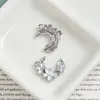 Liga de Metal Pingente de Gota de Óleo Flor de Cerejeira Lua Borboleta Splicing DIY Brincos Artesanais Pulseira Colar Pingente Acessórios de Joias