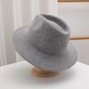 Sombrero de jazz de lana elegante para otoño e invierno, sombrero de fieltro británico a juego, estilo vintage, Panamá, personalizado.