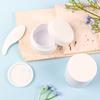 Máscara de dormir 50g frasco de creme dia e noite 100ml plástico pet removedor de maquiagem lata vazia 200g frasco branco para esfoliante