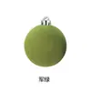 Bola Única Veludo Flocado Bola de Natal Bola Pendurada Decorações de Árvore de Natal Vermelho de Natal Acessórios Pingente de Ano Novo Acessórios