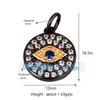 L45 Accesorios para joyería DIY cobre puro chapado en oro plateado recubierto de oro estilo europeo y americano Ojo del Diablo colgante multicolor