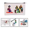 Estuche de Lápices Mundo Virtual Animación Juego Alrededores Estuche de Lápices de Lona Gran Capacidad Bolsa de Papelería Almacenamiento para Estudiantes Caja de Papelería