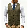 Novedad en Amazon Chaleco de Traje Estampado de Gamuza para Hombre Chaleco Retro con Solapa Hombre M03