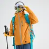 Jaqueta Soft Shell Três em Um para Casais, Homens e Mulheres, Esportes ao Ar Livre, Caminhada e Ciclismo, Corta-Vento, Impermeável e Quente, Jaqueta de Montanhismo
