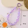 Estilo ins cadena de teléfono transparente para pastel pintada a mano con cuentas cadena de cuentas estilo mismo para transmisión en vivo llavero colgante amuleto para bolso