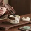 Juego de Té Portátil Xishangmei de 1 Tetera y 3 Tazas de Preparación Rápida para Viaje Estilo Camping al Aire Libre Regalo de Negocios