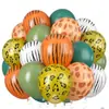 Balão de Látex com Estampa de Animal Tema Selva Novo Cruzamento Balão com Estampa de Gipsofila Conjunto de Balões para Festa de Revelação de Gênero