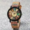 Relojes de Mujer Transfronterizos con Esfera de Imitación Madera, Relojes de Pulsera Personalizados para Mujer al por Mayor, Relojes Coreanos de Cuero para Estudiantes