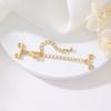Cadena de Cola de Pulsera Collar de Doble Fila de Oro de 14 Quilates Zhongxing Broche de Langosta Cadena de Extensión de Gota de Agua Accesorios de Joyería DIY Exclusivamente para Suministro Transfronterizo
