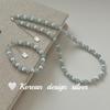 Pulsera de cuentas de flor de coche Aquamarous de plata esterlina S925 hecha a mano con diseño de nicho de Corea del Sur, joyería de mano con sentido avanzado que combina con todo.