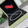 Pulseira com Contas em Ouro 18K Banhado a Ouro V Novo Estilo para Mulheres, Banhada a Ouro 18K e Cheia de Diamantes, Luxo Leve, Versátil e Não Desbota