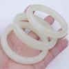 Pulseira de jade imitação Xinjiang azul e branca de tira estreita de 13mm presente pequena suor Pulseira de Jade para menina produtos B para mãe e avó