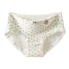Pantaletas de algodón elástico puro para mujer de algodón para bebé de Xinjiang con estampado floral, lazo, refuerzo antibacteriano de seda de morera y ribete de encaje, tipo triángulo
