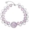Pulsera de Cristal Morado con Cuentas, Estilo Nuevo para Mujer, Estilo Coreano, Lujo Ligero, Nicho, Pulsera Exquisita, Elegante, Gama Alta, Joyería de Mano Versátil