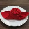 Servilleta Engrosada Escuela Hotelera Práctica Plegado Flor Servilleta Tela Decorativa Mantel Individual Paño para Limpiar Vasos Negro Rojo Etc.