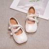 Zapatos de Princesa de Cuero para Niñas 2025 Primavera Nuevos Estilo Chino Zapatos Tipo Mocasín de Suela Blanda para Niñas Pequeñas, Zapatos Planos de Moda para Niños Medianos y Grandes
