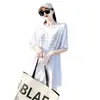 Playera para Mujer 2022 Recién Llegada Top Pequeño de Media Manga Largo Medio Estilo Coreano ins Moda Trendy Versátil Reduce la Edad Estilo Relajado
