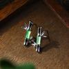 Pendientes de Bambú Chinos Nuevos Ayeryuan para Mujer Diseño de Nicho Sensación de Temperamento Pendientes con Pasador de Plata 925 Pendientes de Moda Frescos