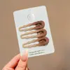 Pinza para el pelo con estampado de leopardo y flores, accesorio para el pelo elegante y exquisito, pinza dulce para flequillo, pinza para el pelo para mechones sueltos, adorno para el pelo elegante y exquisito