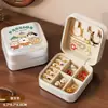Mini Joyero Multifuncional Portátil con Múltiples Compartimentos para Pendientes, Tachuelas, Collares, Anillos Caja de Almacenamiento