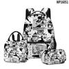 3D Novo Produto Blue Prison 2 Bluelock Mochila Escolar Lancheira Estojo Conjunto de Três Peças Estampa