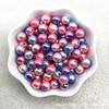 Contas acrílicas em gradiente de duas cores, imitação de pérola, furo reto, material para miçangas DIY feitas à mão, corrente para celular, pulseira, acessórios de joalheria