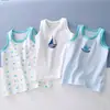 Chaleco de Algodón Estilo Japonés para Niñas, Chaleco de Bebé, Estilo Veraniego Delgado Clase A, Chaleco Infantil de Algodón de Bambú con Canalé para Niños