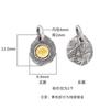 Prata de Lei S925 Cavalo Branco Lótus Pequena Etiqueta Pendente Lateral Contas Budistas Pendente Lateral com Bolo de Prata Lótus Tibetano Acessórios