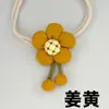 Correas de Cortina de Flor de Tela Hechas a Mano Girasol Algodón y Lino Pantalla Colgante para Ventana Cuerda de Amarre para Recoger Sin Taladro