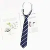 Corbata Azul Estilo Universitario JK Camisa Perezosa Sin Corbata Accesorios Corbata de Lazo Rayada Japonesa Uniforme Académico para Mujeres y Hombres