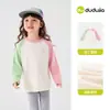 Celebre o Dia Nacional 10% de desconto Dudu Family Moda Infantil Camiseta de Manga Longa para Crianças Outono Blusa para Meninas Roupas de Outono Algodão Puro