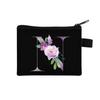 Nuevo Monedero Digital de Flores 26 Bolsa para Monedas Estampada Conveniente para Niños Bolsa para Llaves de Moda Bolsa para Almacenamiento de Identificación