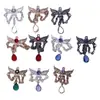 Colar Brincos Góticos DIY com Asas de Liga Metálica e Diamante Pingente Acessórios de Pingente