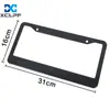 Marco para placa de matrícula estándar americano de venta caliente para comercio exterior, material de aleación de aluminio, marco para placa de matrícula negro y plateado, selección de múltiples artesanías, soporte para LOGO
