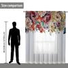 1 pieza nueva mosquitera con patrón de flores impresión digital 3D directo de fábrica decoración dormitorio sala de estar mosquitera con barra para colgar