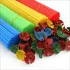 Varilla de soporte para ramo muñeca endurecida soporte para varilla de globo tubo de plástico transparente cabeza de remolque mango extendido soporte para fresas
