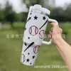 Nuevo Modelo 2024 Taza para Coche de 40 oz con Asa, Taza Aislada con Popote, Taza de Hielo para Mantener Frío Montada en Coche, Taza de Agua Serie Deportiva