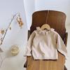 Ropa para Niños Otoño Nuevo Estilo Estilo Infantil Suéter de Punto Jersey Falda Tutú de Bebé Conjunto de Dos Piezas para Niñas con Encaje de Hongo