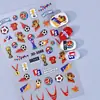 Adesivos de Unha para Copa do Mundo dos EUA, Canadá e México com Suporte Adesivo, Elementos Versáteis com Tema de Futebol, Adesivos para Nail Art DIY, Estilo 3D