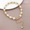 Banho de ouro real 18K com retenção de cor, corrente de extensão com incrustação de diamante, estrela, lua, borboleta, fecho lagosta, corrente de cauda, acessórios para joias DIY